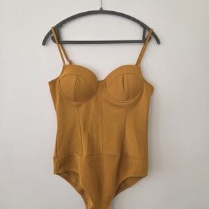 Haute Monde Mustard Bodysuit